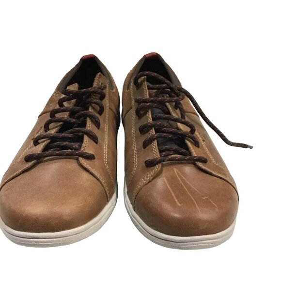 DUNHAM FITSMART MEN'S LTT TAN LEATHER SNEAKER SHOES 8 - Picture 2 of 5
